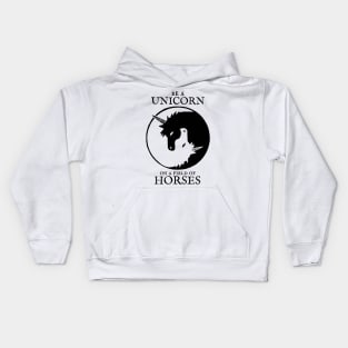 Be a Unicorn on a field of Horses: Yin Yang Unicorn Kids Hoodie